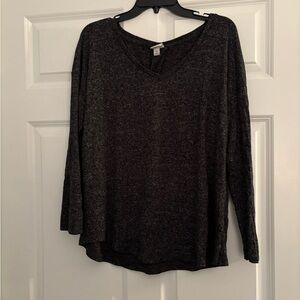 Cozy Black Long Sleeve Top